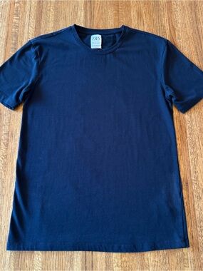 ZARA Men's Slim Fit Stretch T-Shirt Black Size L